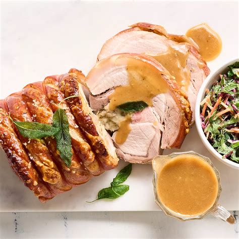 Roast Pork Loin With Apple Cider Gravy Recipe Woolworths