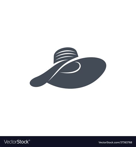 Hat logo design creative concept Royalty Free Vector Image