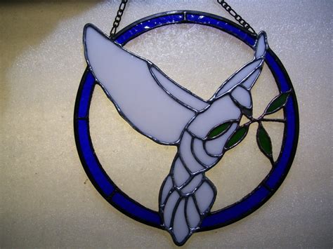 Stained Glass Dove Of Peace Sun Catcher Etsy