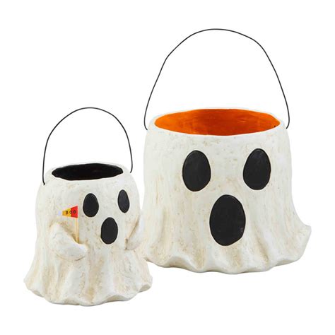 Paper Mache Halloween Treat Buckets Mud Pie