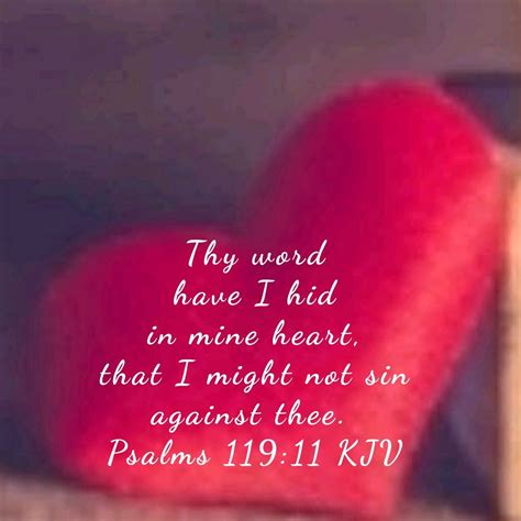 Psalms 119 11 KJV Faith Verses Thy Word Psalms