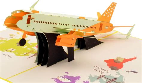 Airplane Pop Up Card Come With Flying Butterflyideal 3d