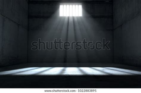 Jail Cell Interior Barred Window Light Stock Illustration 1022883895