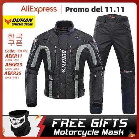 DUHAN Ensemble Veste Et Pantalon De Moto Pour Homme Imperm Able