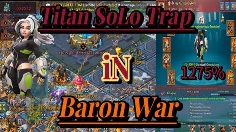 Lords Mobile Titan SoLo Trap Trapping In Baron War Burned YouTube