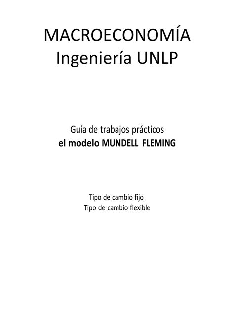 Ejercicios Is Lm Bp Nbvcxxcvbn Macroeconom A Ingenier A Unlp Gu A