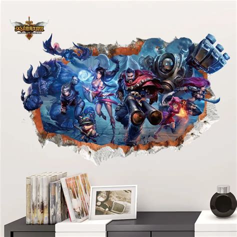 League Of Legends Pegatinas De Pared 3d Borken Hole Decoraci N Del