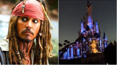 Johnny Depp S Face As Jack Sparrow Used In Disney Light Show After Four