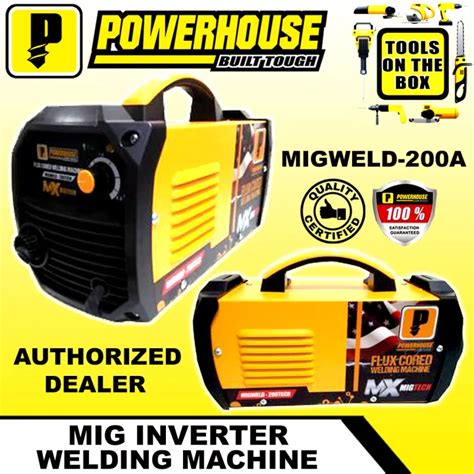 POWERHOUSE MIGWELD 200A TECH Gasless MIG Fully Inverter Flux Cored