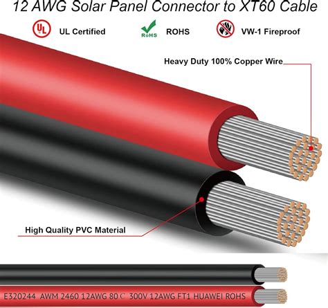 Buy Vansiho M Awg Extension Cable With Soloar Connector To Xt