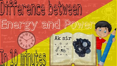 Difference Between Energy And Power Ncert Class Work Power And