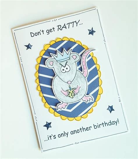 Rat Birthday Card Pun Card Handcrafted Friend Birthday Rodent Lover