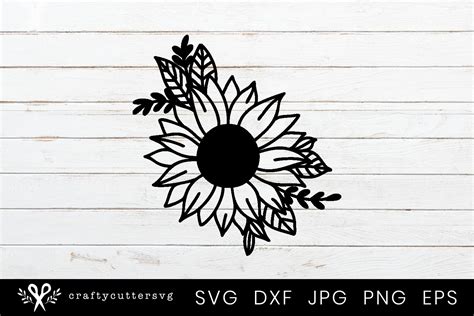 Sunflower Svg Bundle 7 Sunflowers Designs Cut File Cricut 602421