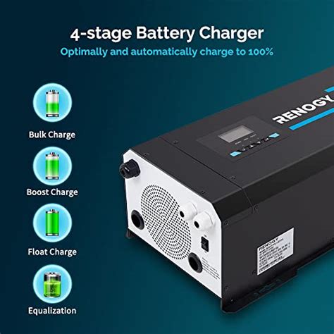 Renogy 2000w Pure Sine Wave Inverter Charger 12v Dc To 120v Ac Surge 6000w Off Grid Solar