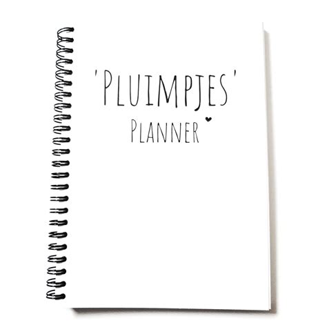 Pluimpjes Planner A5 Formaat Op Is Op Liefs Op Papier