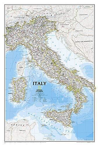 National Geographic Italy Classic Wall Map Laminated By National Geographic 9780792250272 Ebay