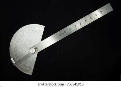 Protractor Angle Finder Stainless Steel Isolated Stock Photo 750541918 ...