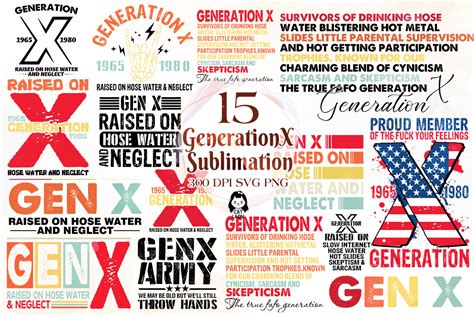 Generation X Svg Png Gen X Sublimation Graphic By Cat Lady Creative