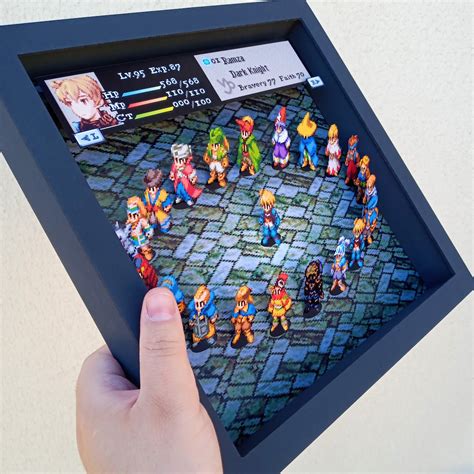 Final Fantasy Tactics Job Selection Screen 3d Shadowbox Etsy