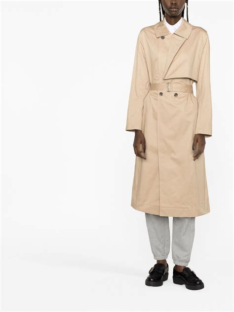 Calvin Klein Double Breasted Cotton Trench Coat Farfetch