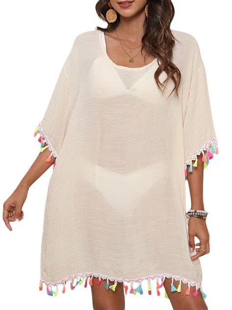 Liacowi Womens Beach Bathing Suit Swim Bikini Swimsuit Oversized Cover Up Dresses Walmart