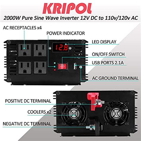 Kripol Watt Pure Sine Wave Inverter V Dc To V V Ac Car