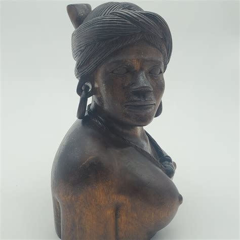 Wood African Bust Sculpture Etsy