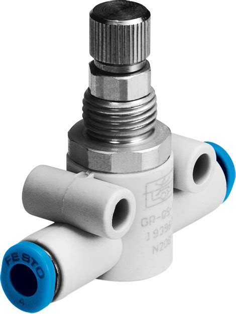 Buy One Way Flow Control Valve In Line Installation Gr Online Festo Cn