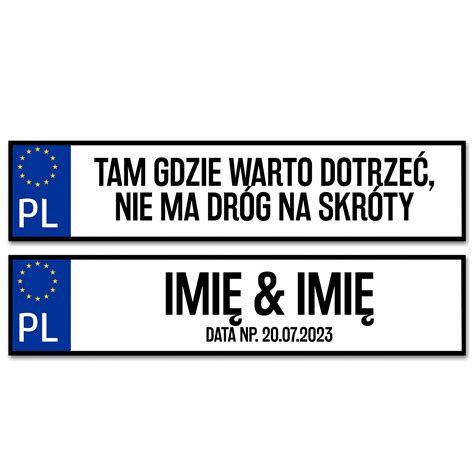 Personalizowane Tablice Rejestracyjne Niska Cena Na Allegro Pl