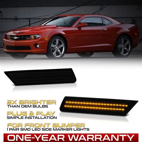 Chevy Camaro Front Amber Led Side Marker Lights Smoked Lac