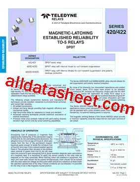 J422-26WM Datasheet(PDF) - Teledyne Technologies Incorporated
