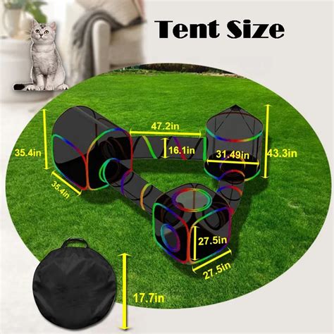 6 In 1 Outdoor Cat Tents With Tunnels For Outside Cat Enclosures Castle