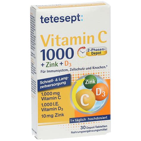 Tetesept Vitamin C 1000 Zink D3 30 St Shop Apotheke