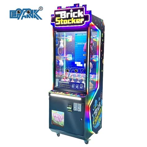 Indoor Coin Operated Brick Stacker Arcade Toy Claw Crane Gift Game