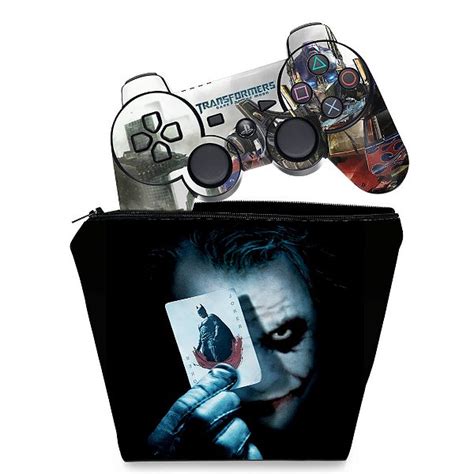 Kit Capa Case E Skin Ps Controle Batman Coringa Pop Arte Skins