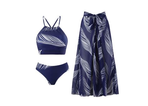 Customized Swimsuit High Waisted Sexy Bikini Cover Up Three Piece Set Bathing Suit For Women