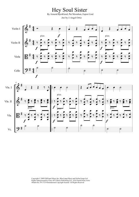 Hey Soul Sister Arr Jos Angel Ortiz Ramirez By Train Sheet Music