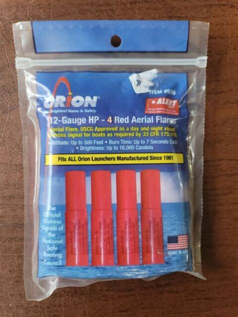 Orion Gauge Safety Areial Flare Refill Red Pack For Sale