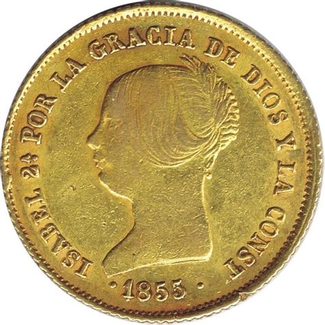 Moneda De Oro Reales Isabel Ii Sevilla