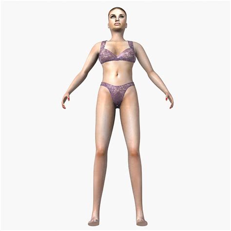 Realistic Nude Woman Body D Model