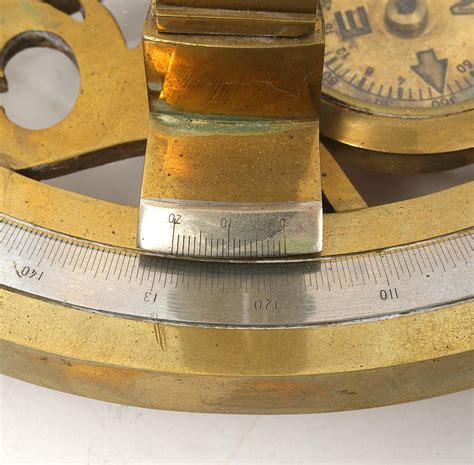 Lot Brass Graphometer And Compass