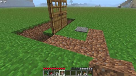 Minecraft: How To Make a Double Door w/ a Pressure Plate - YouTube