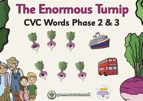 Eyfs The Enormous Turnip Cvc Words Phase 2 And 3 Grammarsaurus