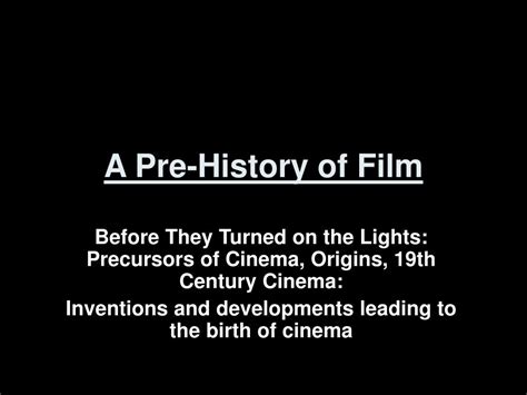 pre history  film powerpoint    id