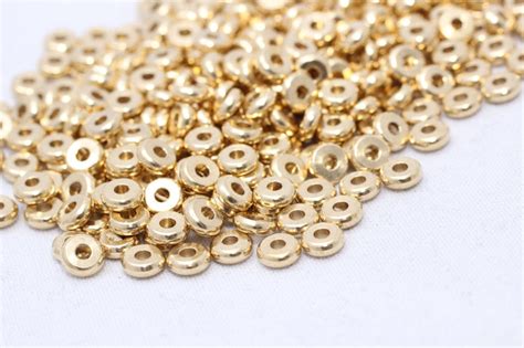 Pcs Mm Raw Brass Spacer Beads Brass Spacers Rondelle Etsy