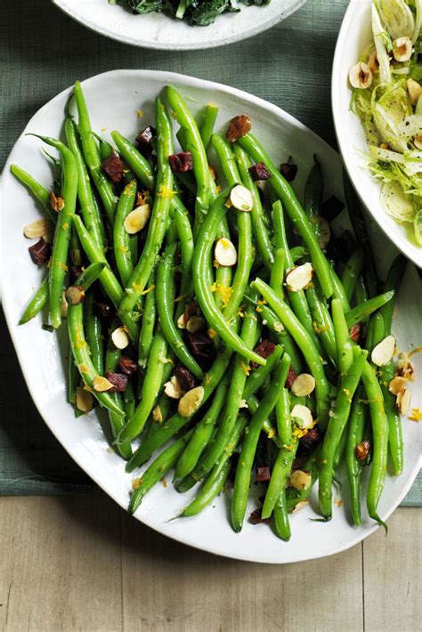 Green Beans With Chorizo And Almond Crumbs Recipe Healthy