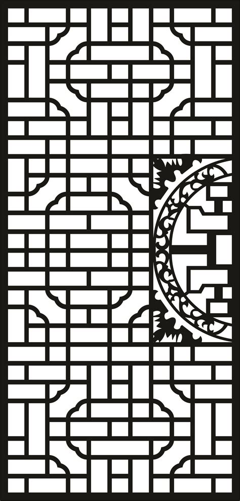 Laser Cut Living Room Floral Lattice Stencil Separator Seamless Pattern