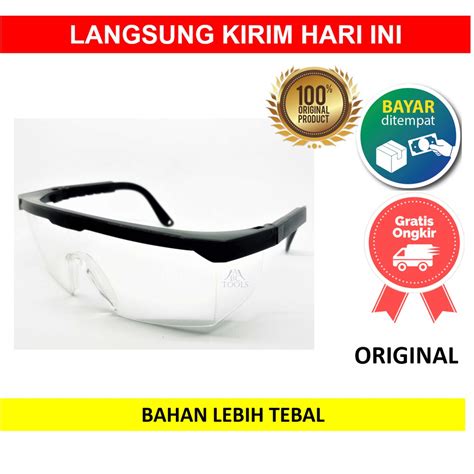 Jual Kacamata Kaca Mata Safety Bening Glass Clear Gerinda Grinda