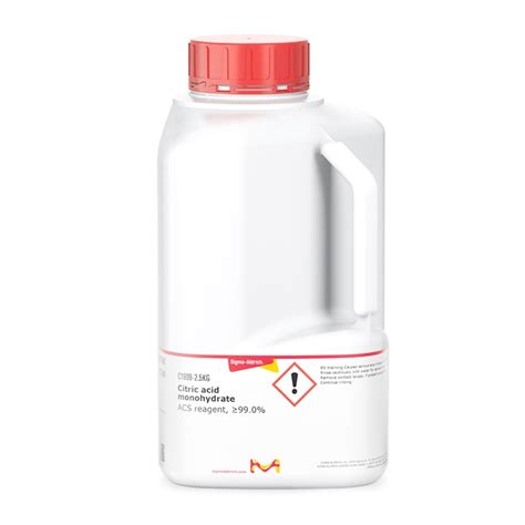 Sigma Aldrich C1909 Citric Acid Monohydrate Acs Reagent ≥99 0 2 5 Kg