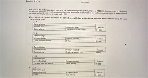 Solved Please Assist With Answer ASAP Question 10 Of 20 2 0 Points